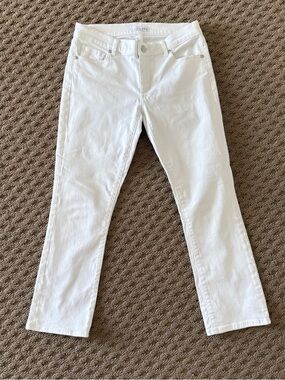 LOFT White Straight-Leg Modern Crop Women's Jeans